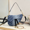 Grained Calfskin Saddle Bag